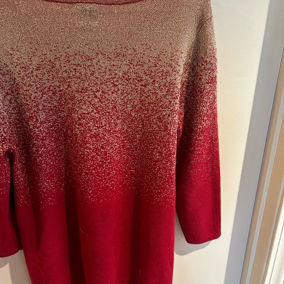 Anne Klein red and gold sweater - Picture 2 of 3